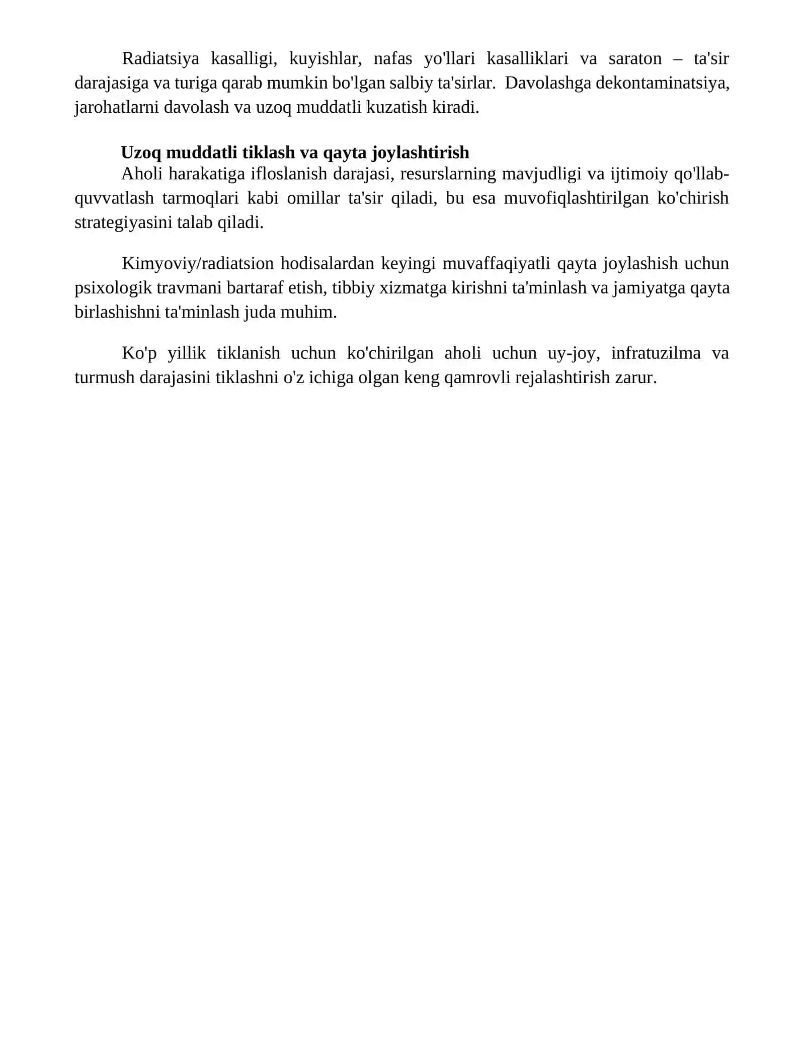 Kimyoviy va radiatsion xavfli holatlarda aholini harakatlanish holatlari 4