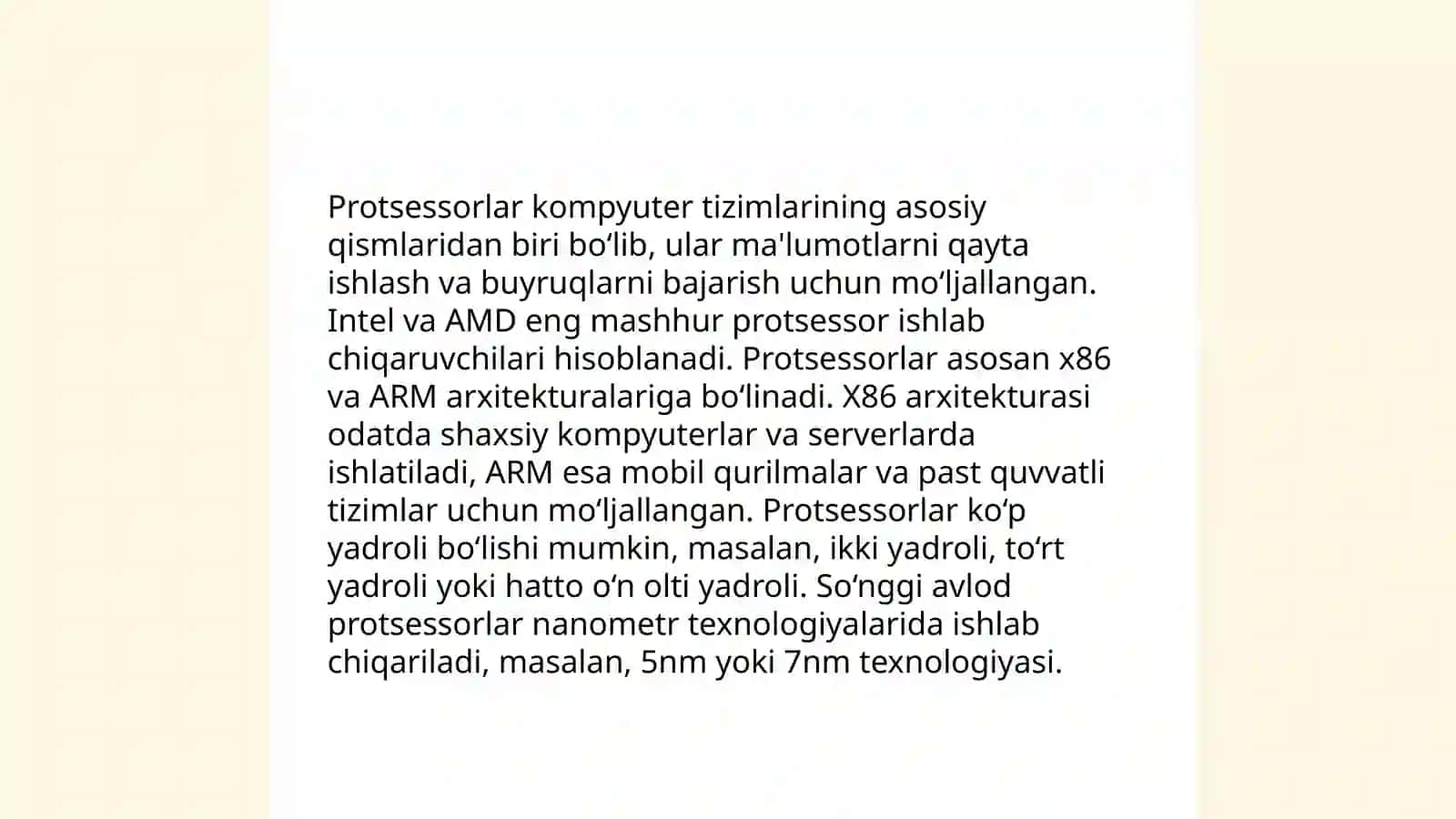 Kompyuter tizimining umumiy tarkibini tashkillashtirish 4