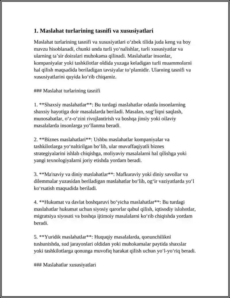 MASLAHAT TURLARI VA QOIDALARI 4