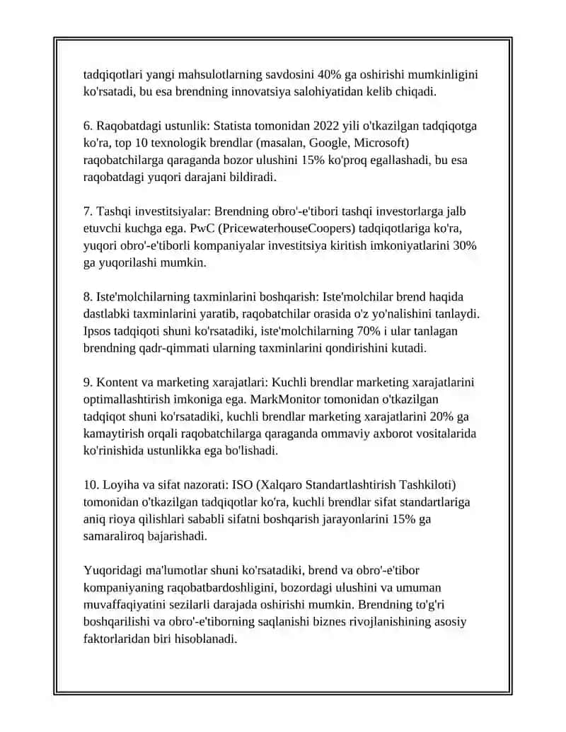 KORXONA RAQOBAT MAVQEINING ZAIF VA KUCHLI JIHATLARI TAHLILI 4