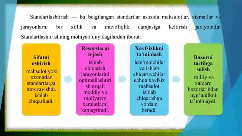 Standartlashtirish Davlat tizimini o‘rganish 4