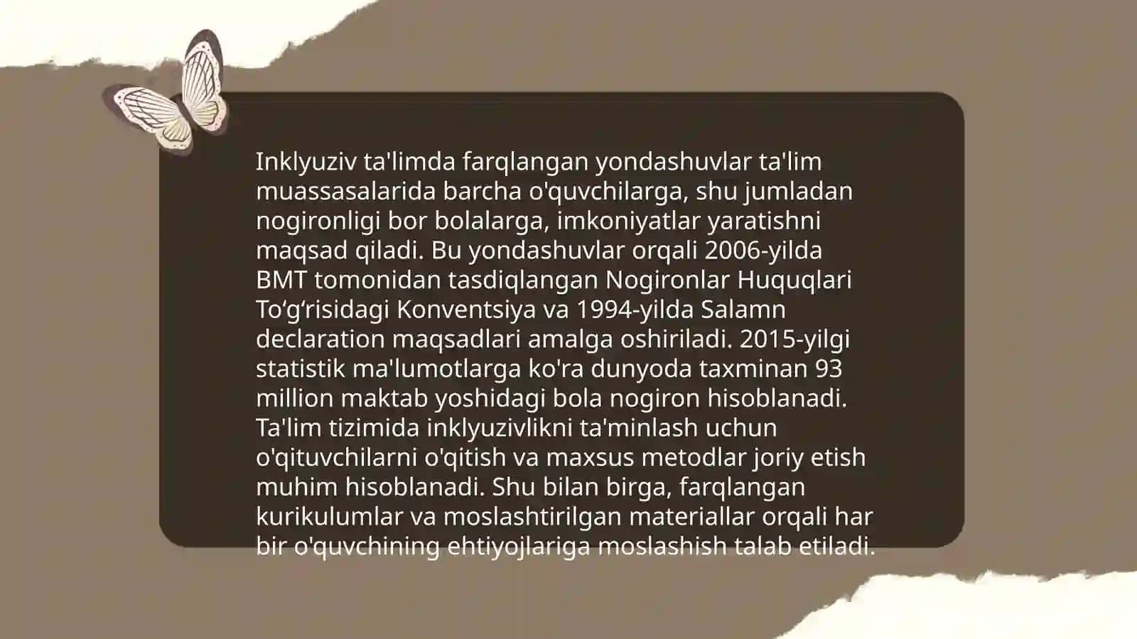 Inklyuzev ta'lim metodlari:taxlili va xususiyatlari 4