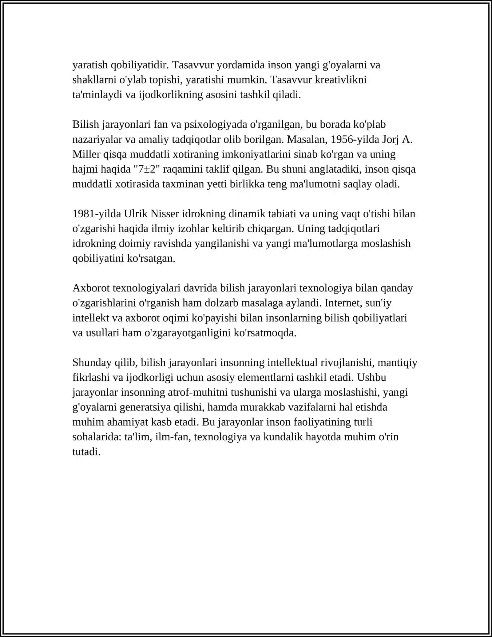 BILISH JARAYONLARI HAYOL 4
