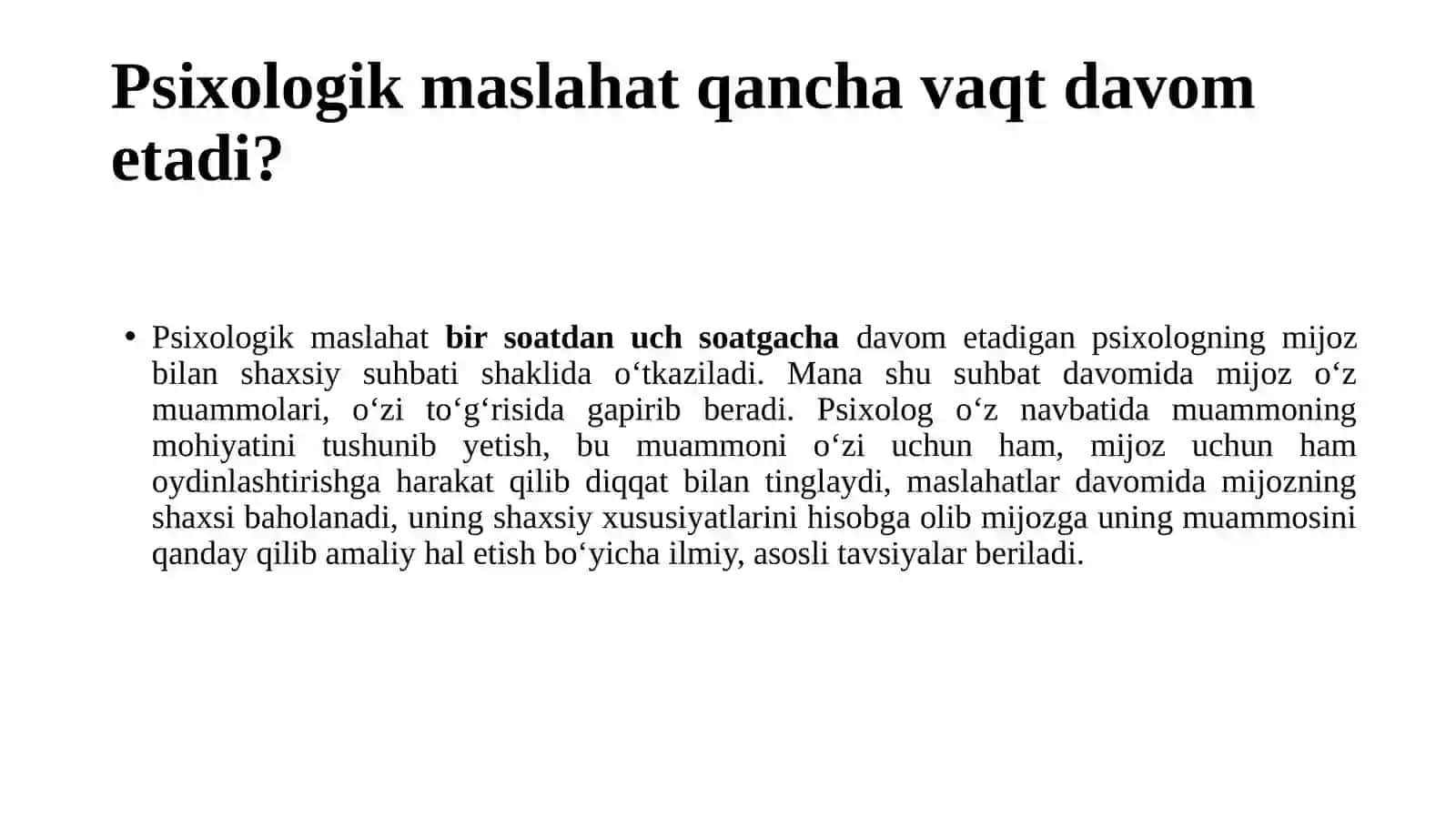 Psixologik maslahatning umumiy muammolari 4