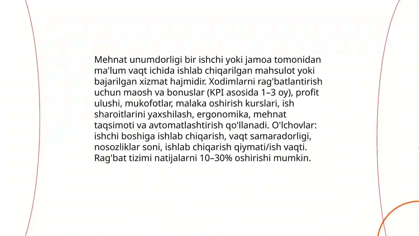 Ishlab chiqarish va samaradorlik 4