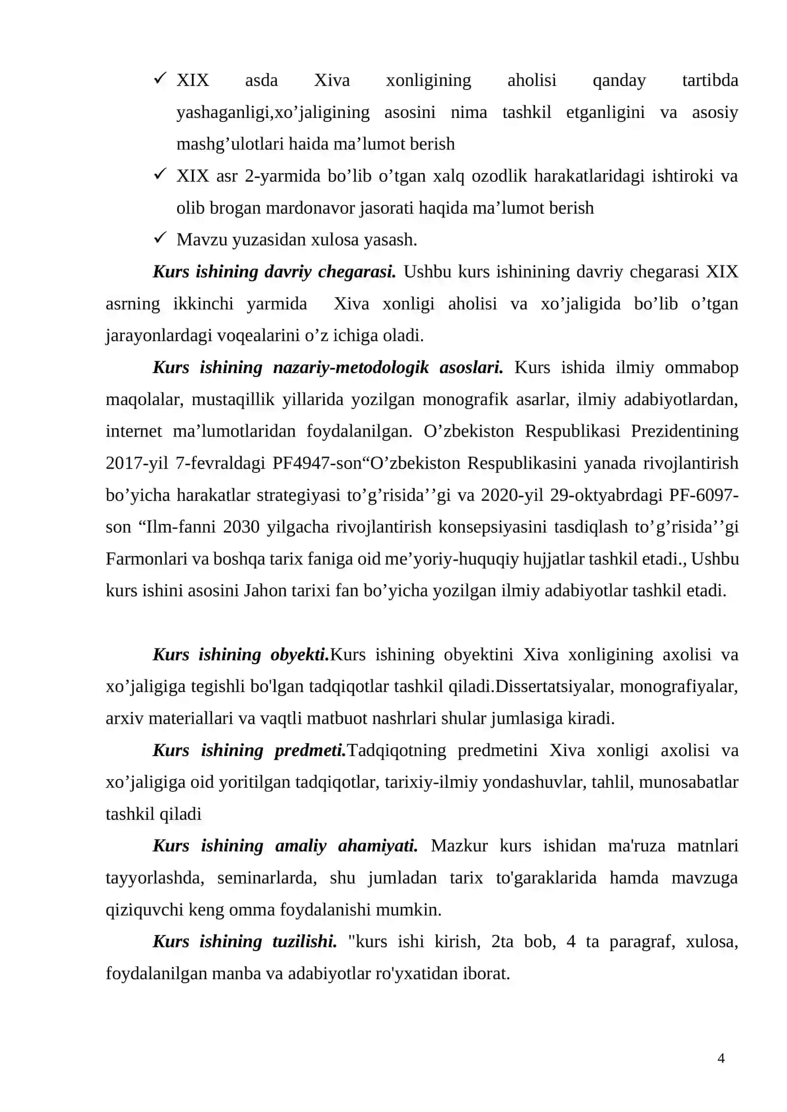 XIXasrning ikkinchi yarmida Xiva xonligi aholisi va xo'jaligi 4