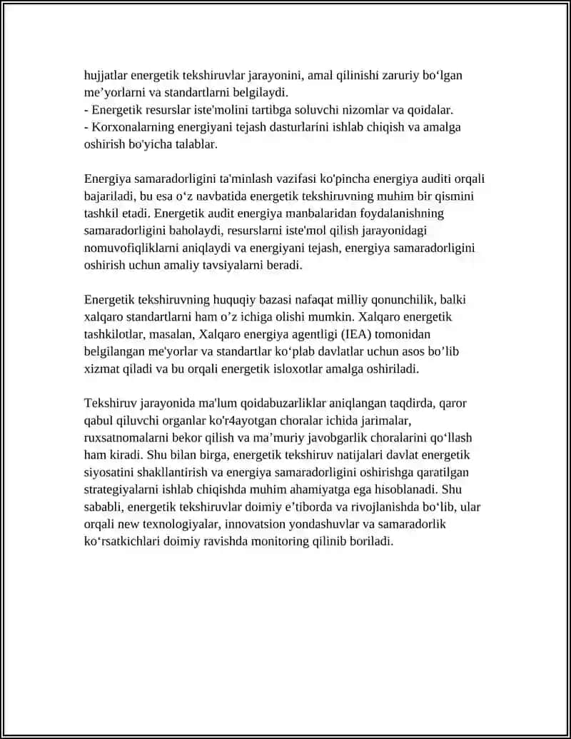 ENERGETIK TEKSHIRUVNING HUQUQIY VA ME'YORIY ASOSLARI 4