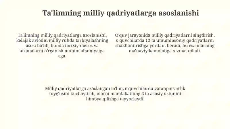 Ta’lim-tarbiya jarayonida milliy qadriyatlarning o‘rni 4