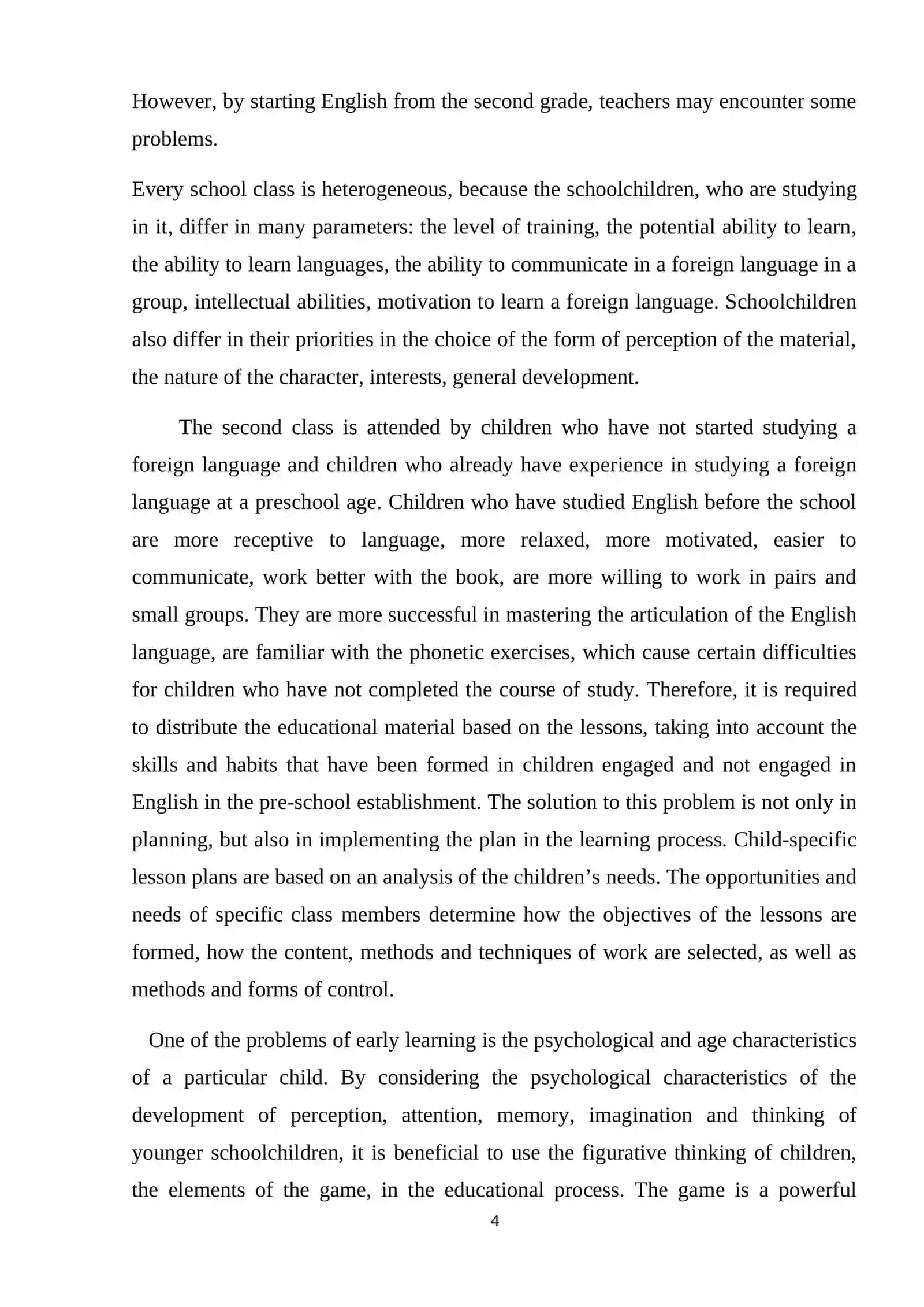 COURSE PAPER: THE PROBLEMS OF TEACHING FOREIGN LANGUAGE 4