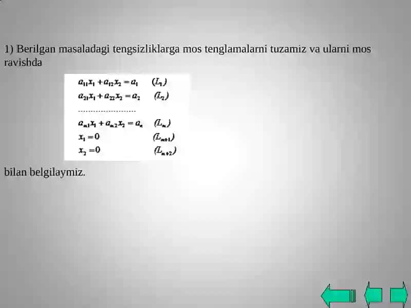 Chiziqli dasturlash masalalarini grafik usulida 4