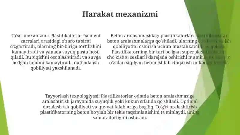 Beton Qorishmasi Tarkibiga Plastifikatorlar QoʻShish Va Uni Tayyorlash Texnologiyasi 4