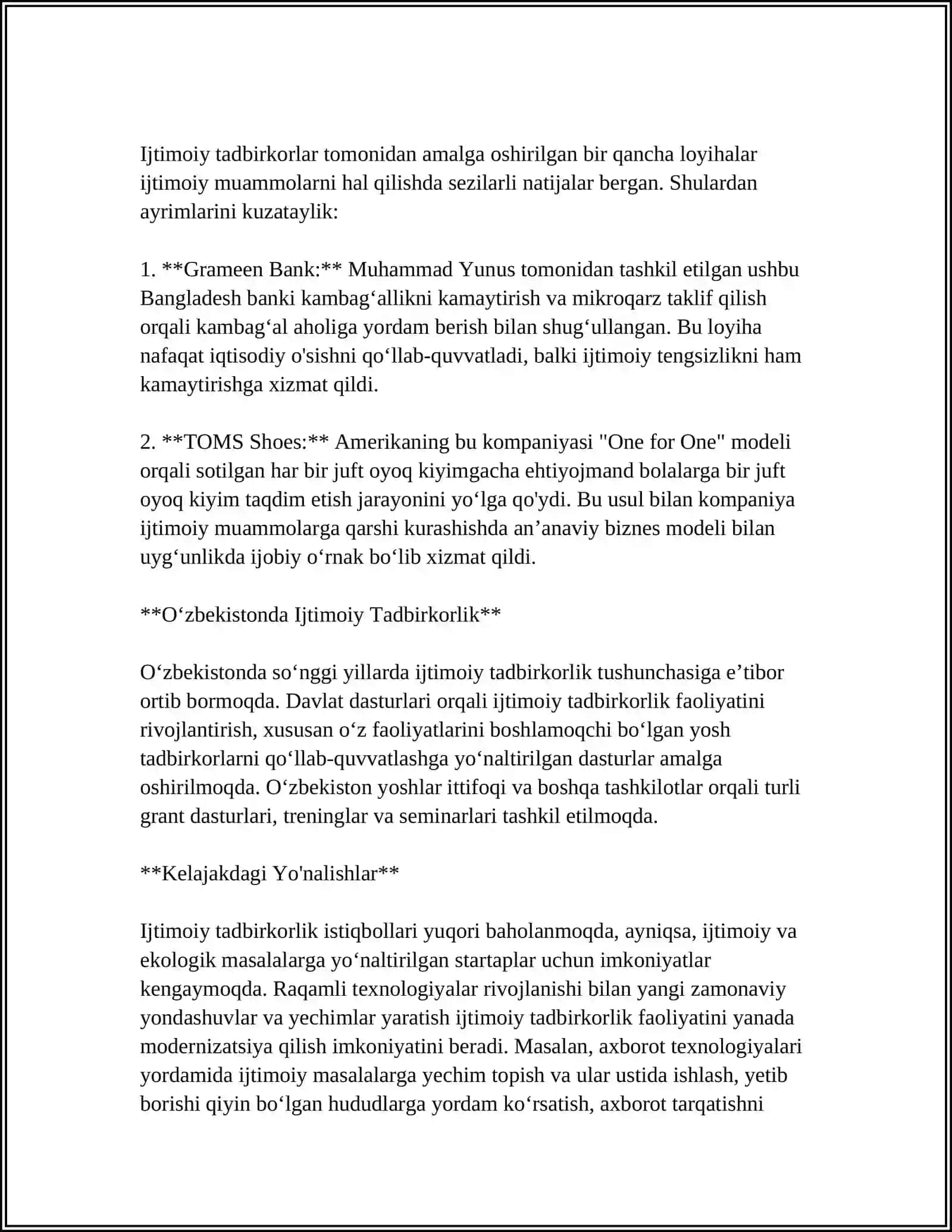Ijtimoiy Tadbirkorlik Tushunchasi 4
