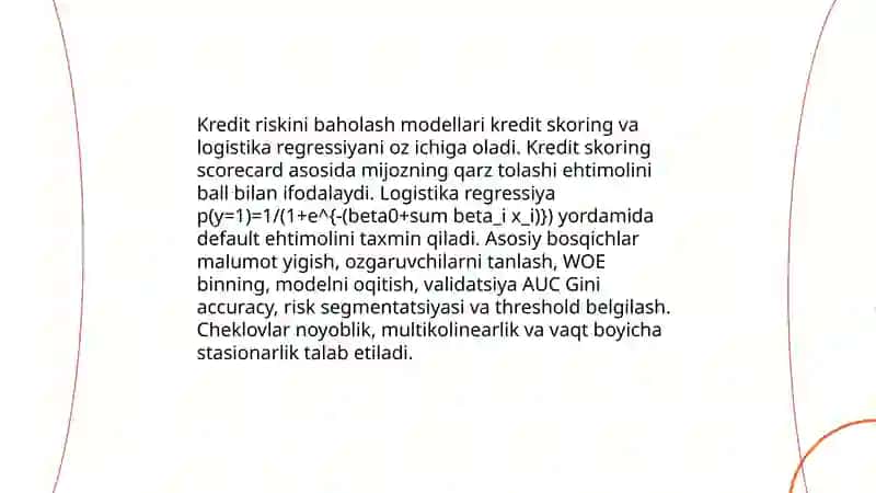 Korxonalarda moliyaviy risklar darajasini baholash modellari 4