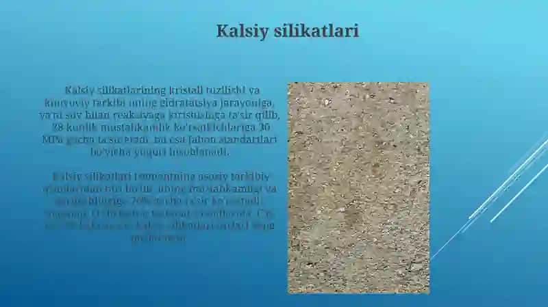 Tsement Ishlab Chiqarishda Qo'llaniladigan Kimyoviy Birikmalar 4