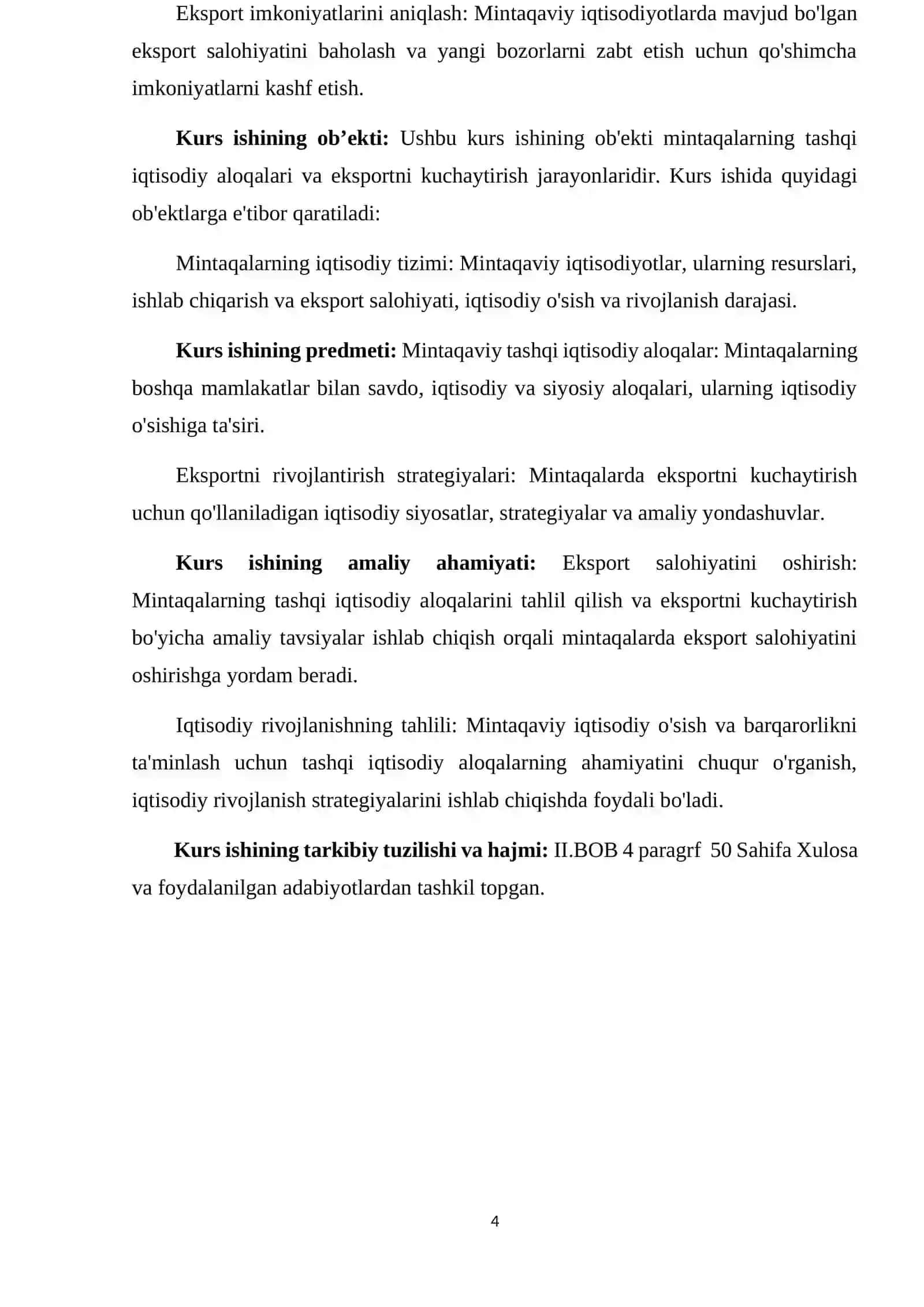 MINTAQAVIY IQTISODIYOT 4