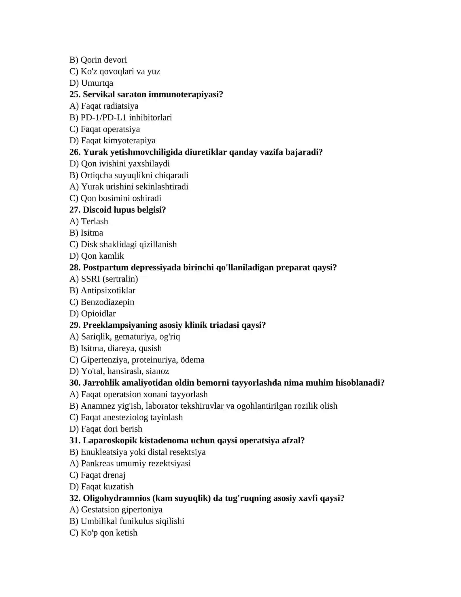 ARGOS testlari javobi bilan 4