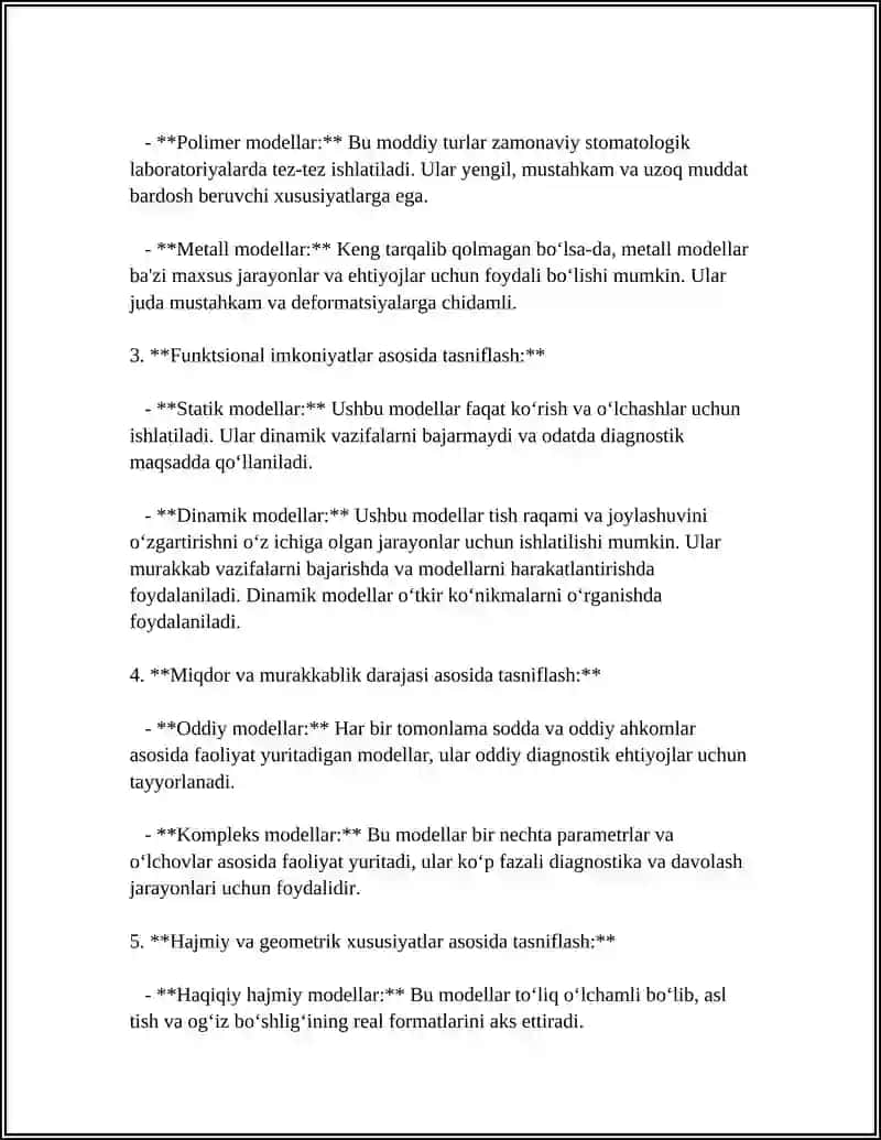 ORTAPEDIK STOMOTOLOGIYADAN MODEL LAR TASNIFI 4