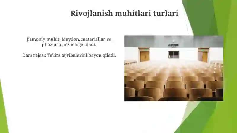 Maktabgacha taʼlim tashkilotlarida rivojlantiruvchi muhit va uning turlari 4