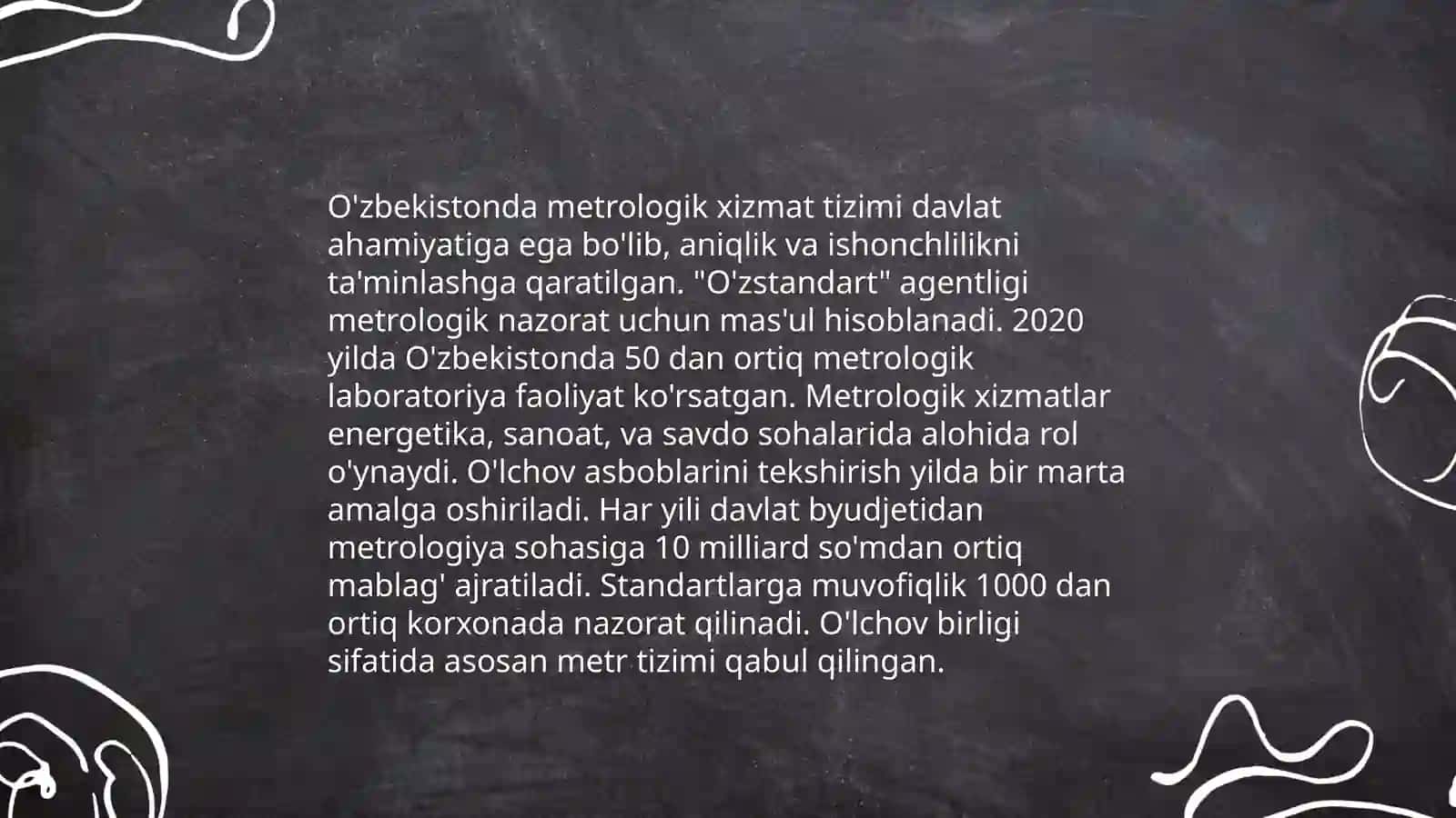 O'zbekiston Respublikasida Metrologik hizmat tuzulmasi 4