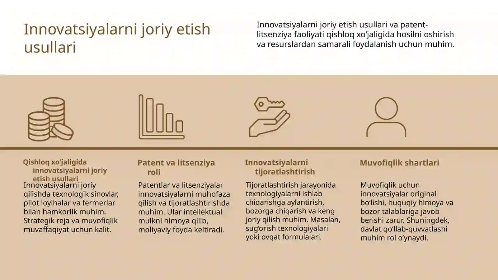 Qishloq xoʻjaligida innovatsiya texnologiyalar tashkilotining patent-litsenzion faoliyati 4