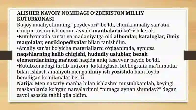 Amaliysan’at va madaniy maskanlarda amaliyot (praktika) natijalari 4