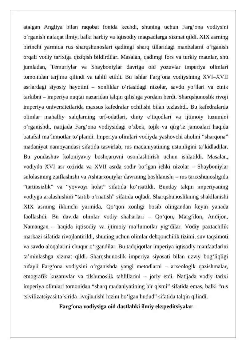XVI–XVII asr Farg‘ona vodiysi bo‘yicha rusiyzabon olimlarning tadqiqotlari (XIX–XXI asr) 4