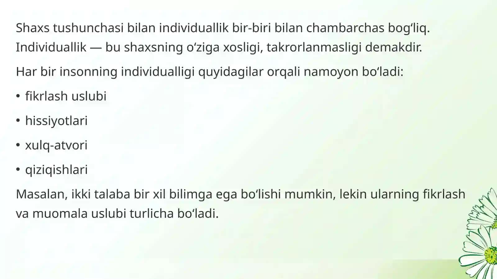 Shaxsning individual psixologik xususiyatlari 4