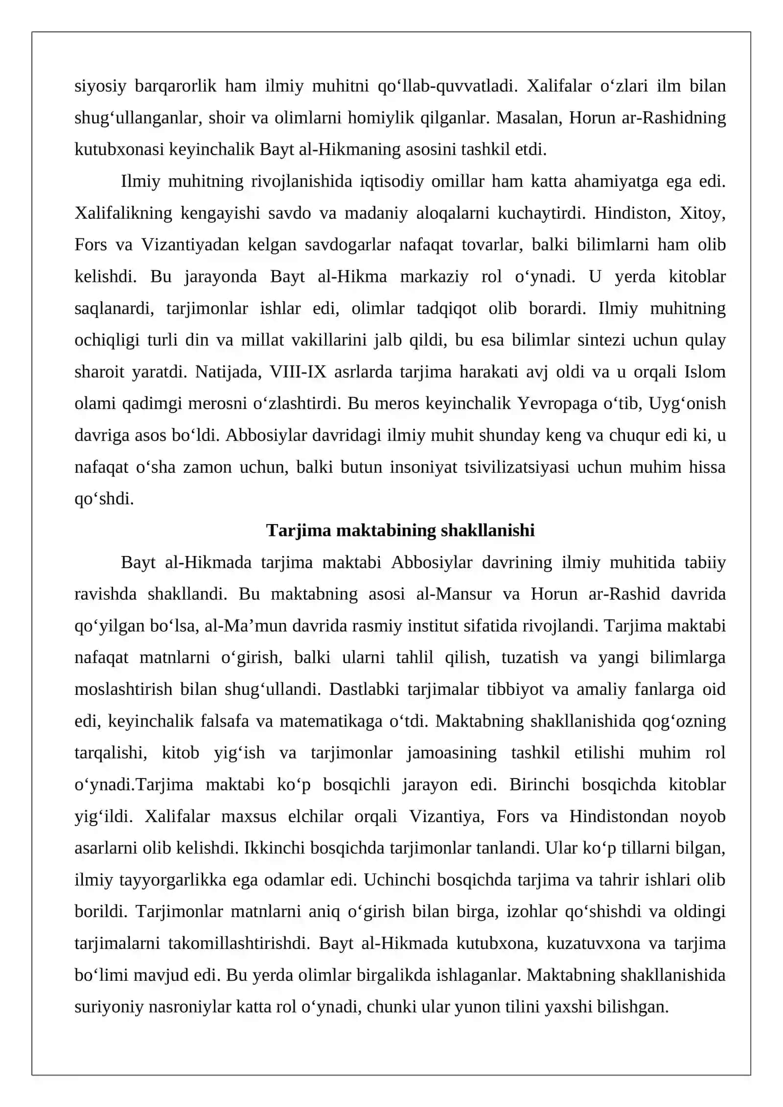Mediyevistikada tarjima tarixi Bayt al-Hikmada arab tiliga tarjima qilingan astronomi 4