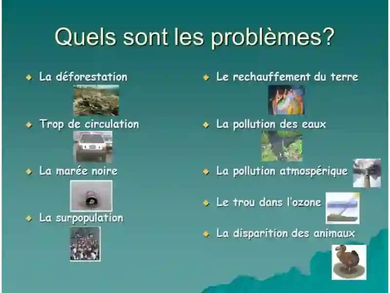 Les problèmes de l'environnement 4