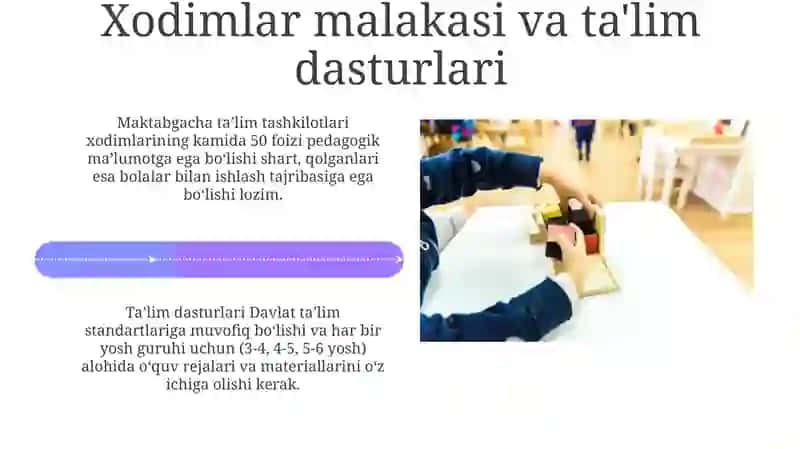 Maktabgacha taʼlim tashkilotlarida davlat talablari 4