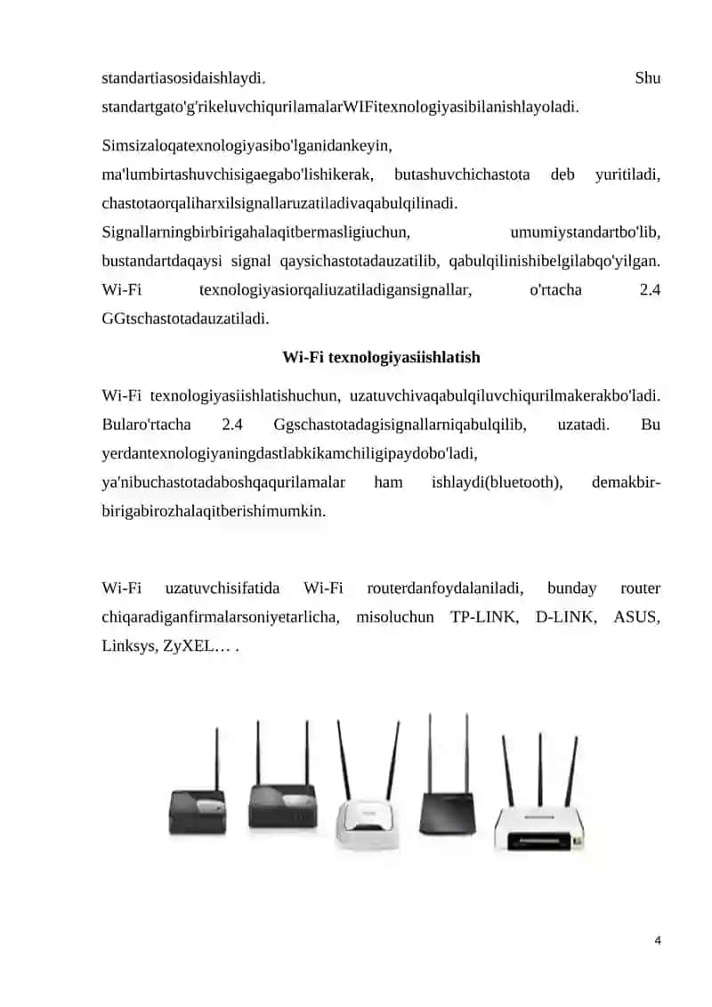 Wifi turlari va vazifalari 4
