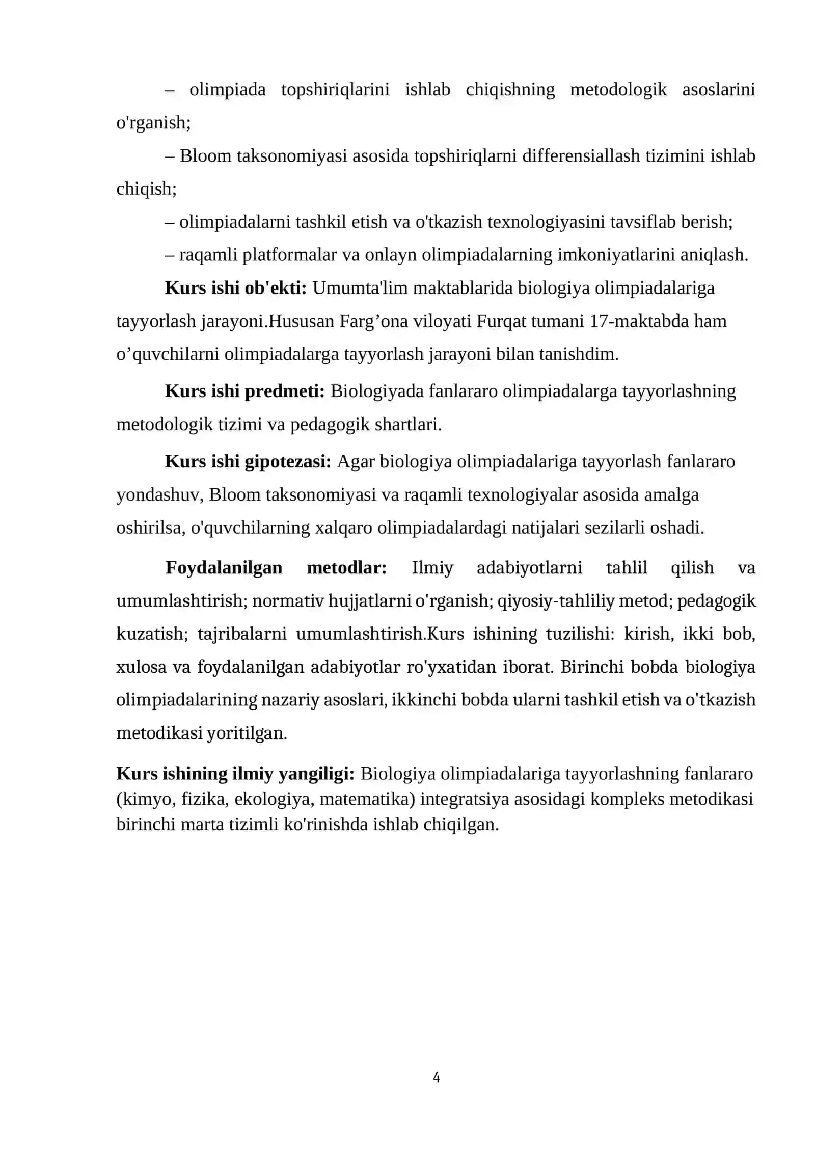 BIOLOGIYADA FANLARARO OLIMPIADALARGA TAYYORLASH METODIKASI 4