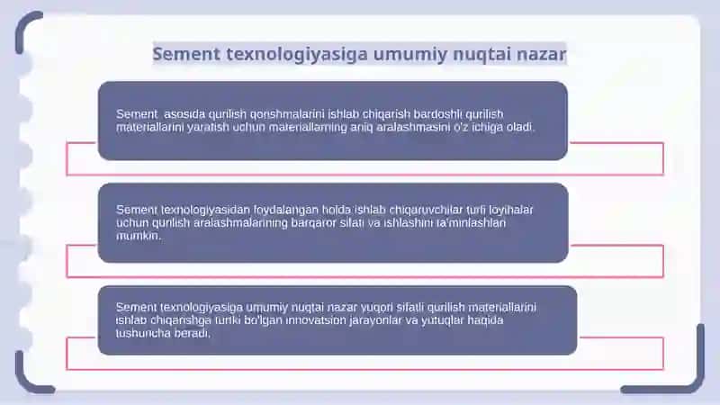 Sement asosida qurilish qorishmalarini ishlab chiqarish texnologiyasi 4