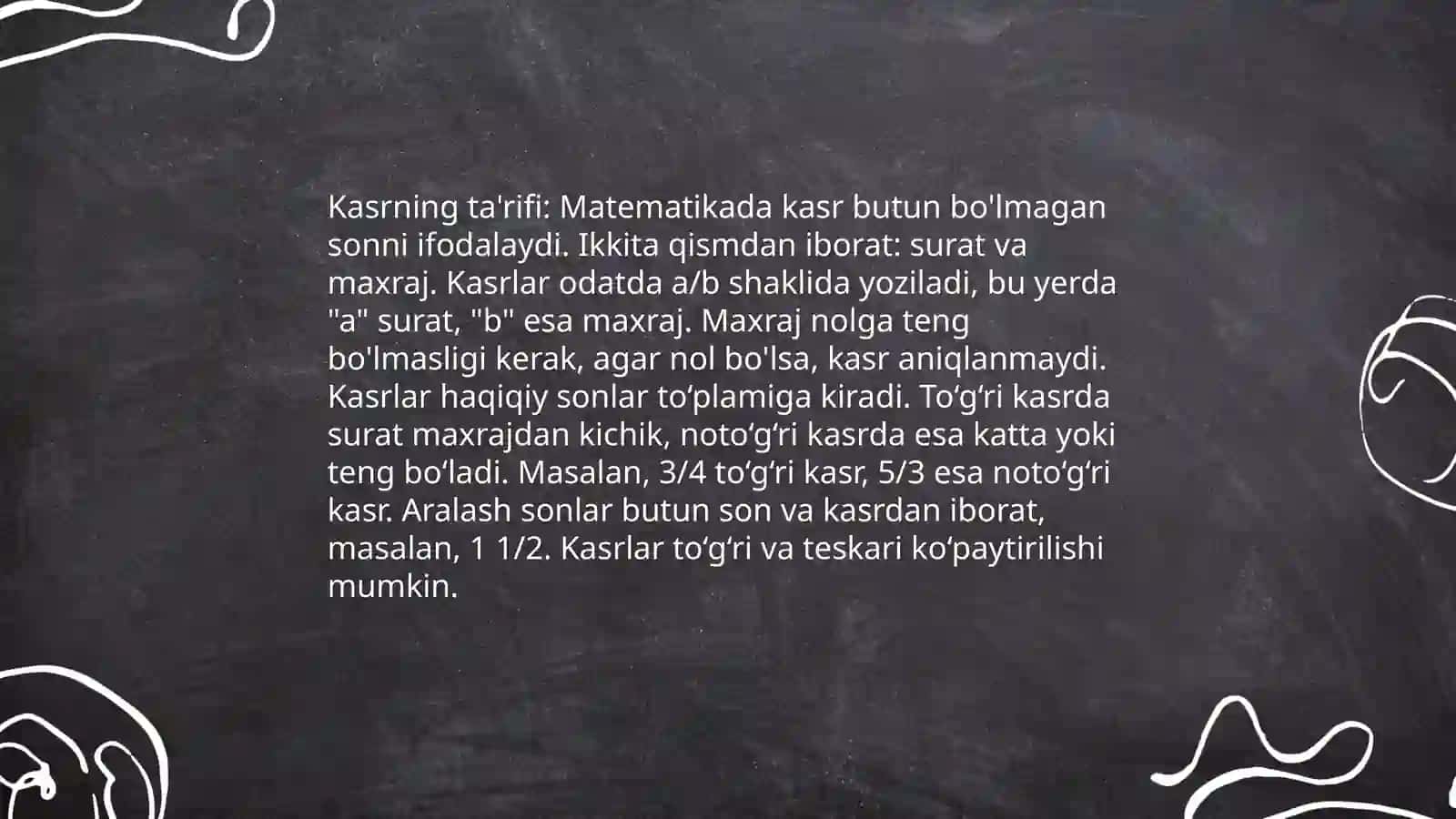 Ratsional kasrlar maydoni 4