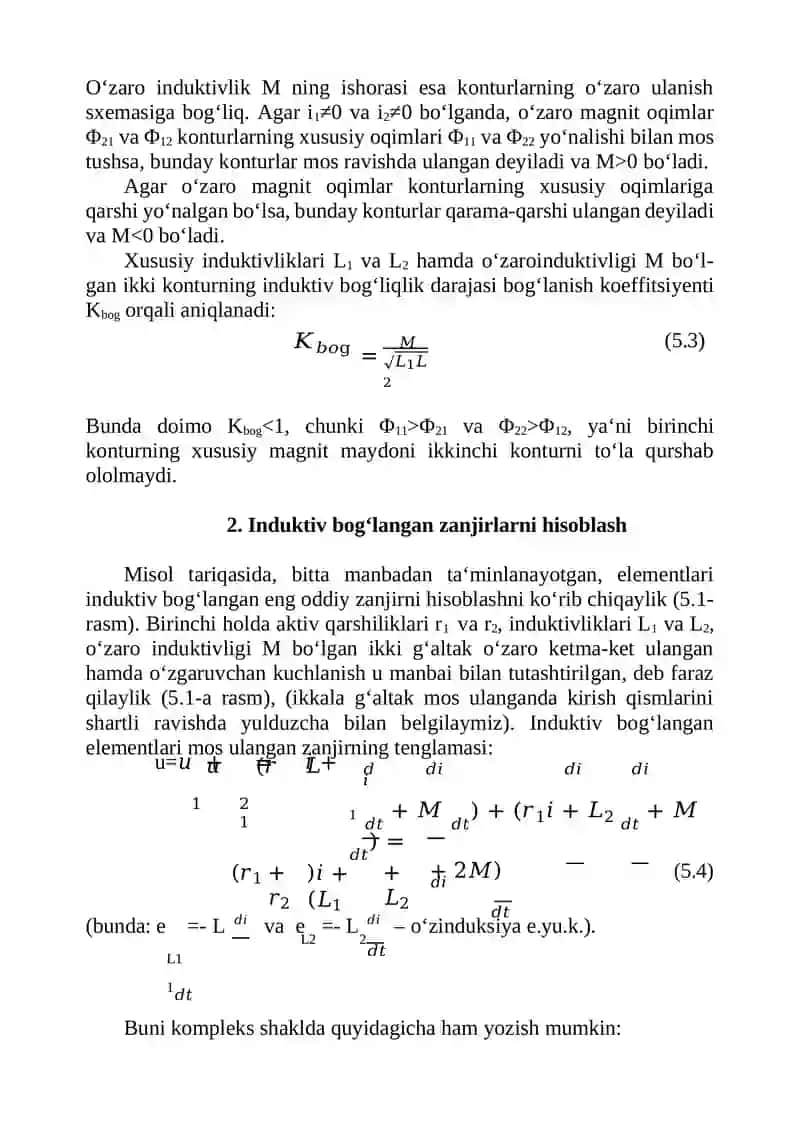 O‘zgaruvchan tok zanjirida o'zaro induktivlik hodisasini o'rganish 4