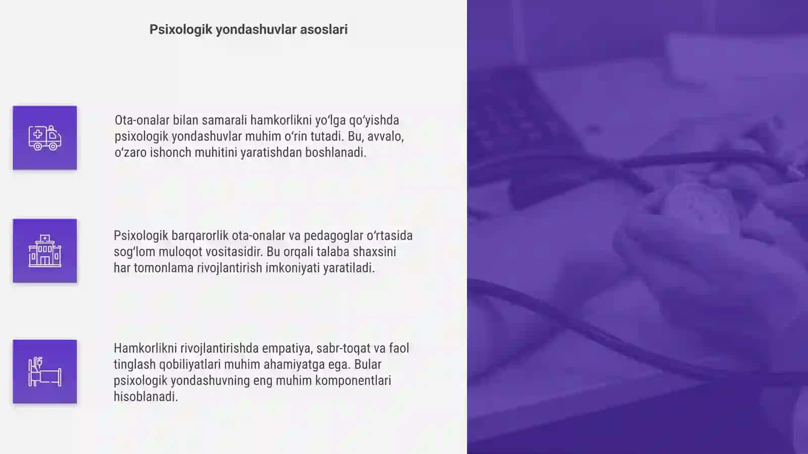 Ota onalar bilan hamkorlikni yolga qayishning pedagogik pisixologik shartsharotlari 4