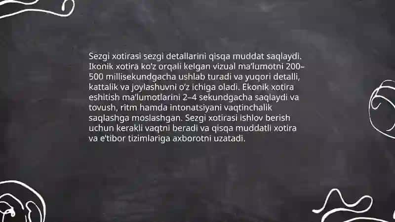 Xotira va ularning turlari 4