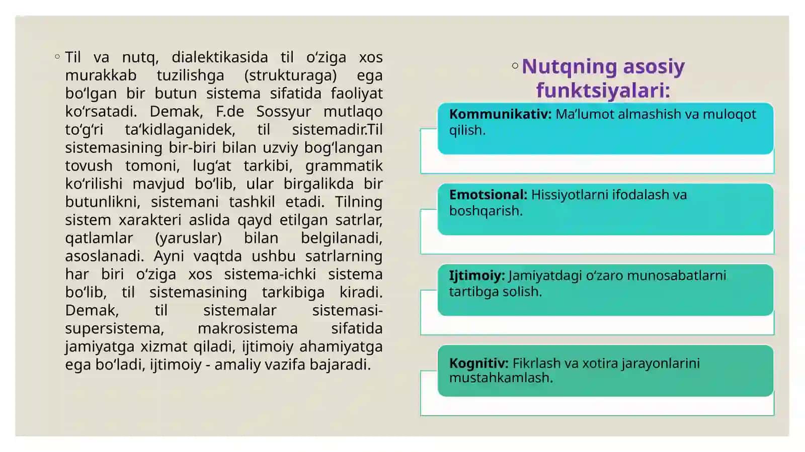 Til va nuqt: kognitiv psixologiyadagi tadqiqotlar, kognitiv rivojlanish 4