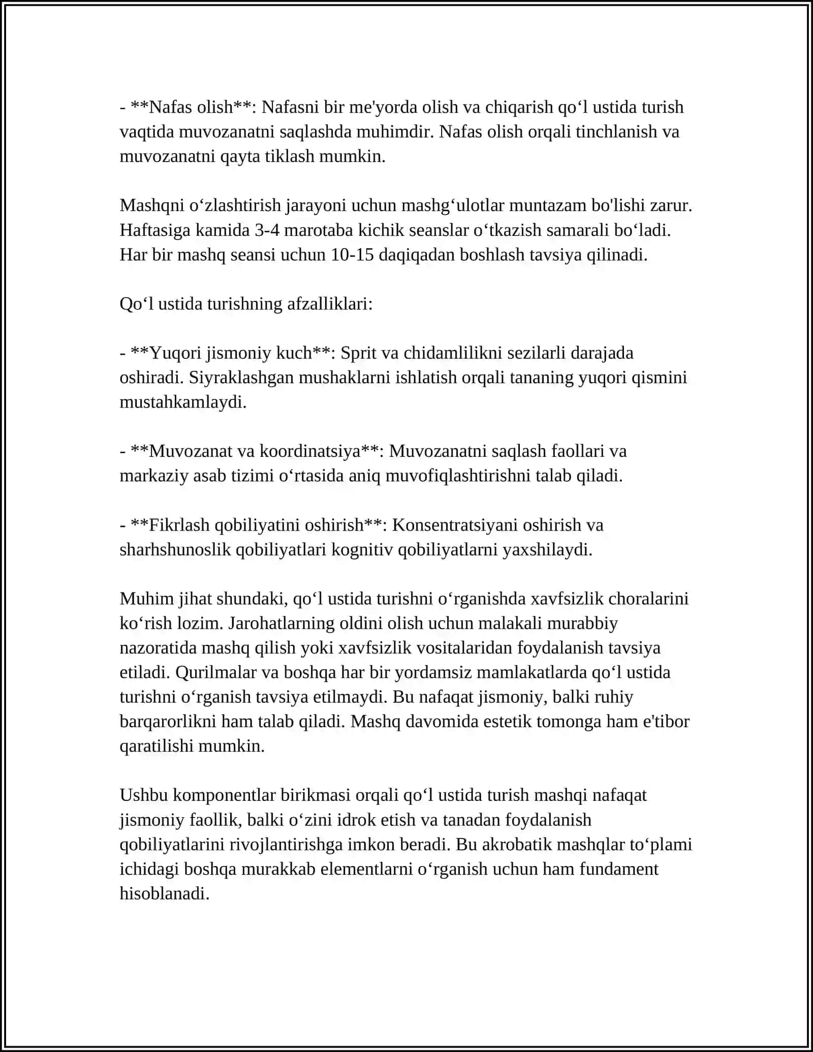 AKROBATIK MASHQLAR 4