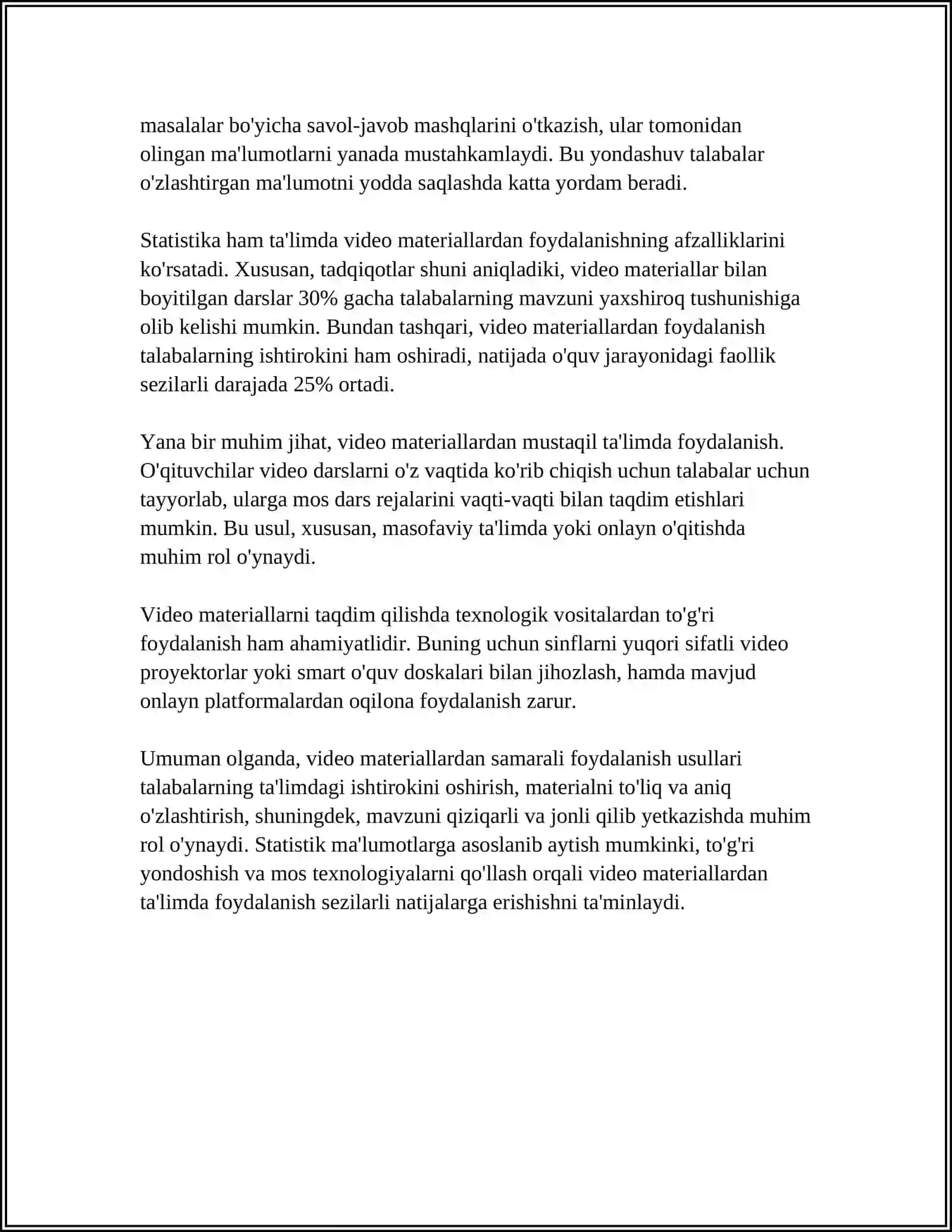 "DASTURLASH" TILLARINI O'QITISHDA VIDEOMA'RUZALARDAN FOYDALANISH 4
