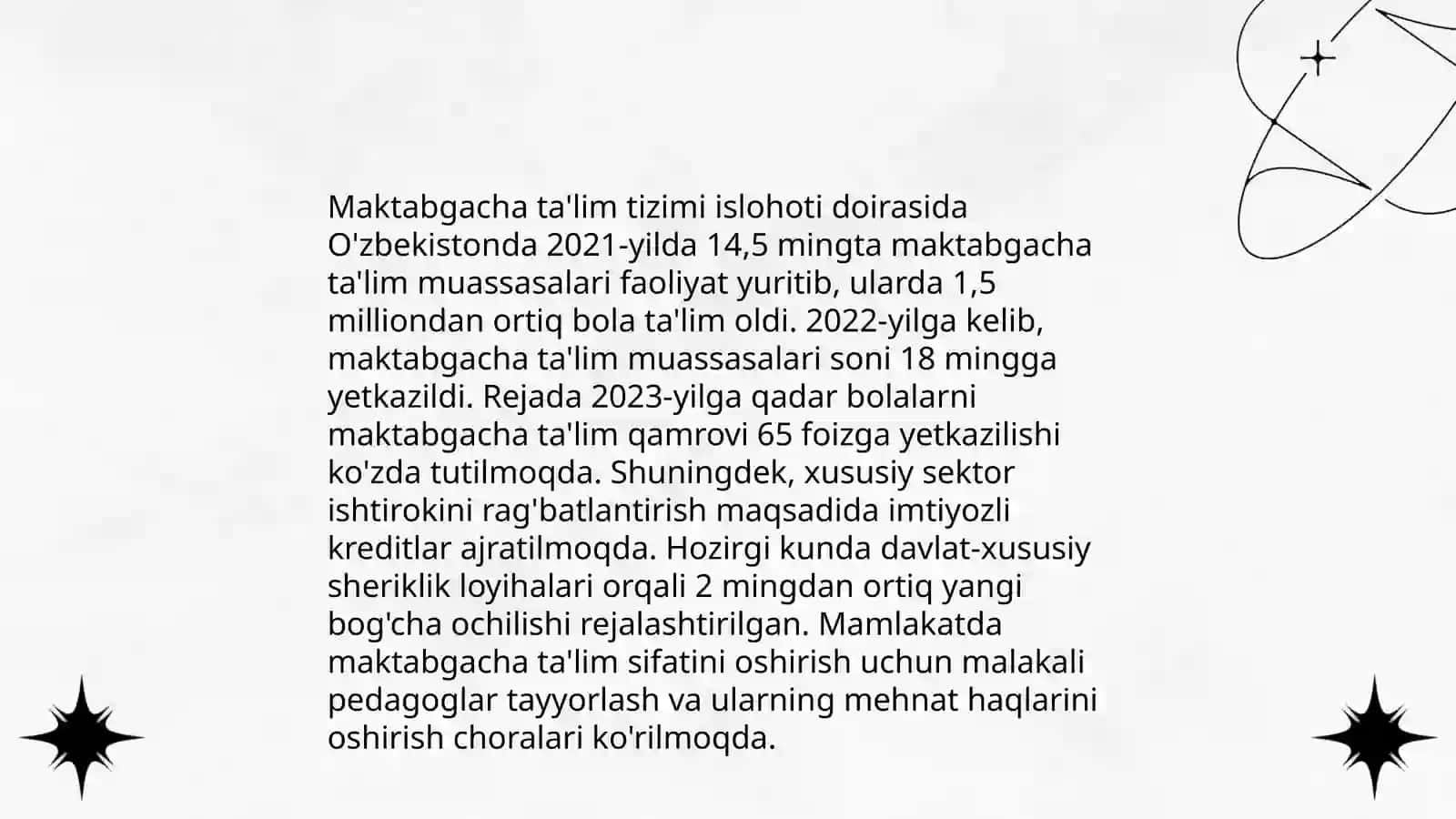 Oʻzbekiston Respublikasi talim sohasida amalga oshirilgan islohatlar 4