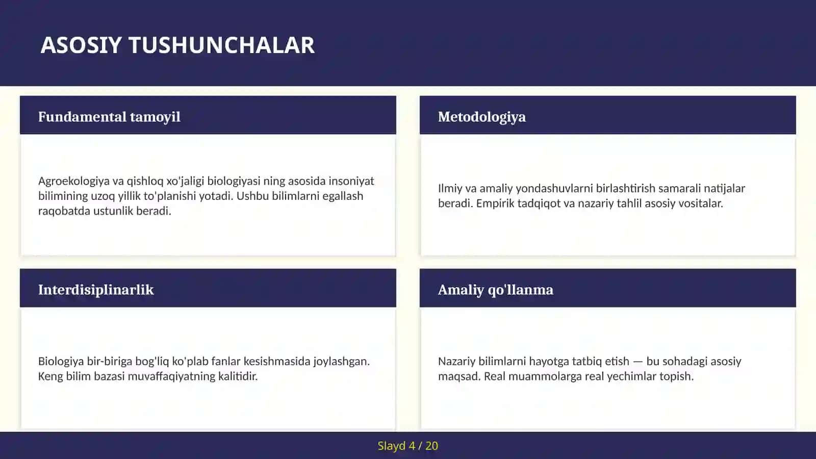 AGROEKOLOGIYA VA QISHLOQ XO'JALIGI BIOLOGIYASI 4