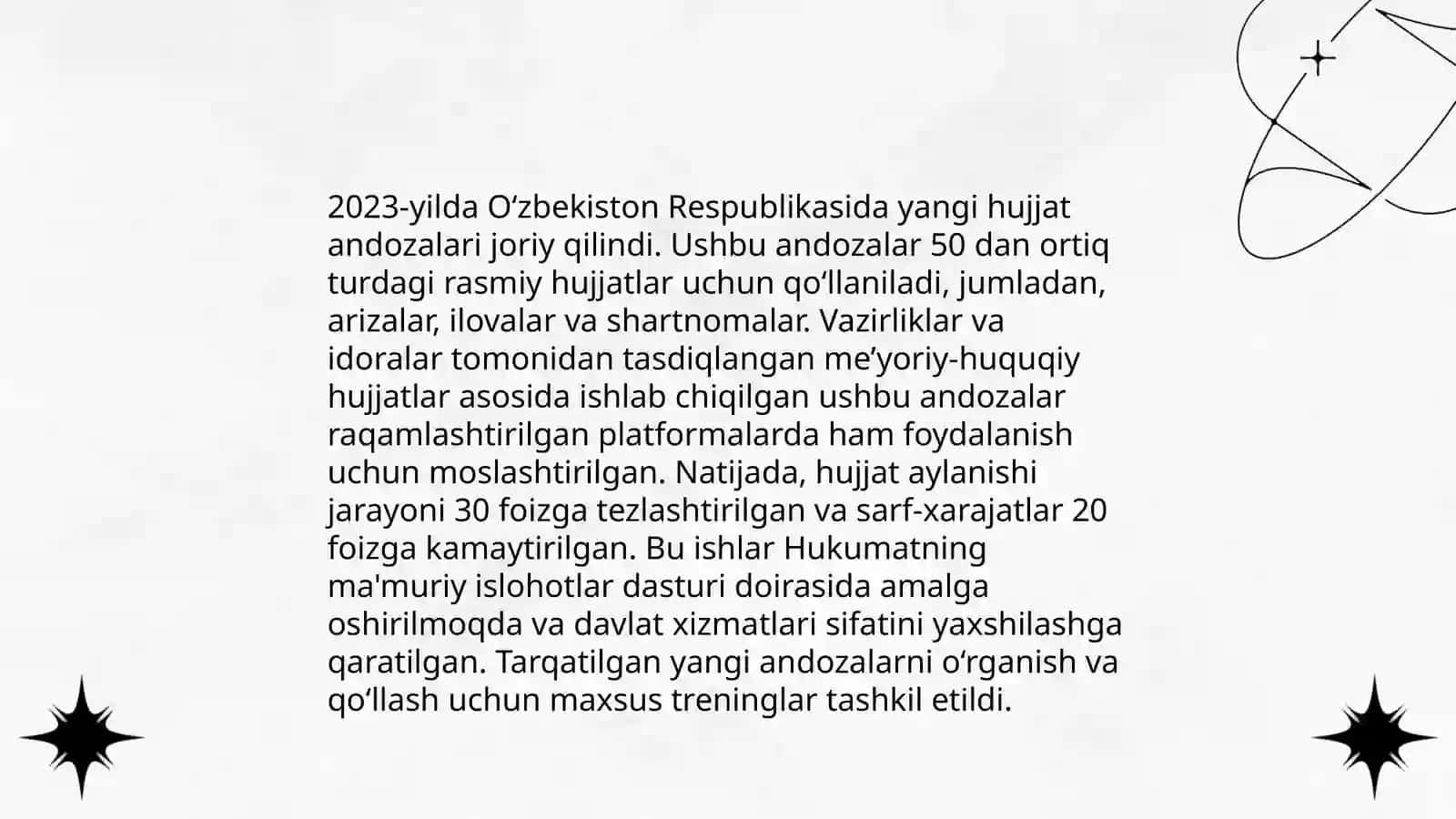Hujjat tilini o'zbekchalashtirishga qaratilgan islohatlar 4