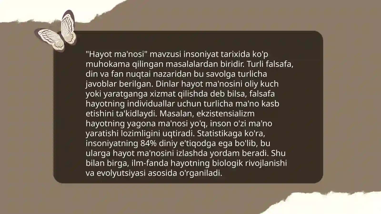 Mavjudlik mazmuni 4
