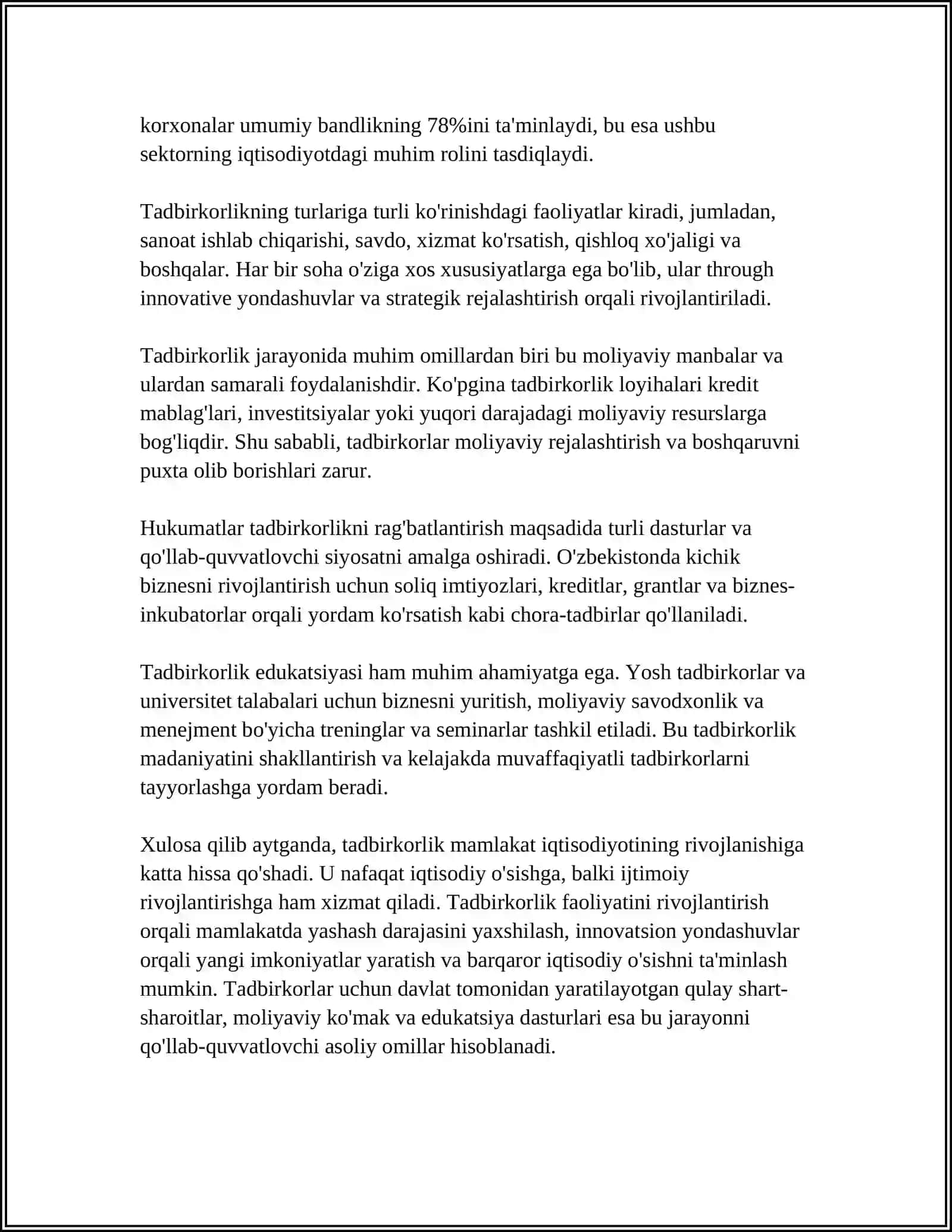 TADBIRKORLIK FAOLIYATI 4