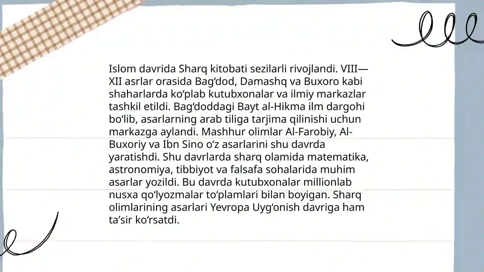 Sharq kitobat tarixi, qoʻlyozmalar xazinasi 4