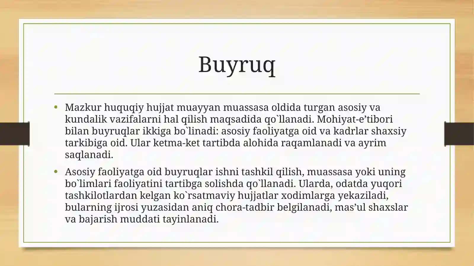Farmoyish hujjatlari va ularning turlari 4