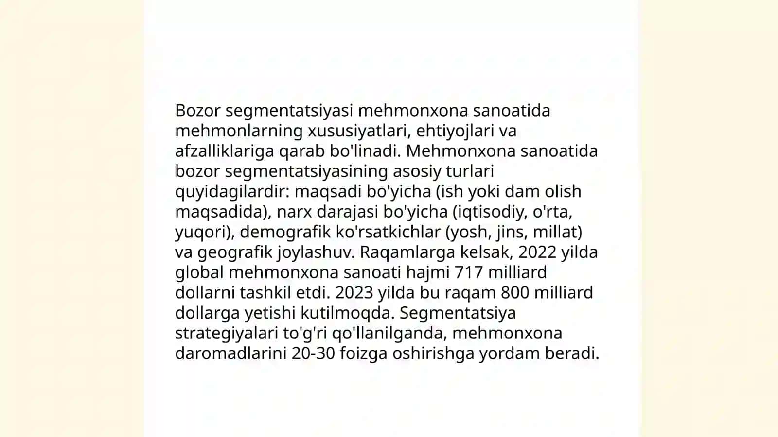 Mehmonxona xoʻjaligida marketing konsepsiyasi 4
