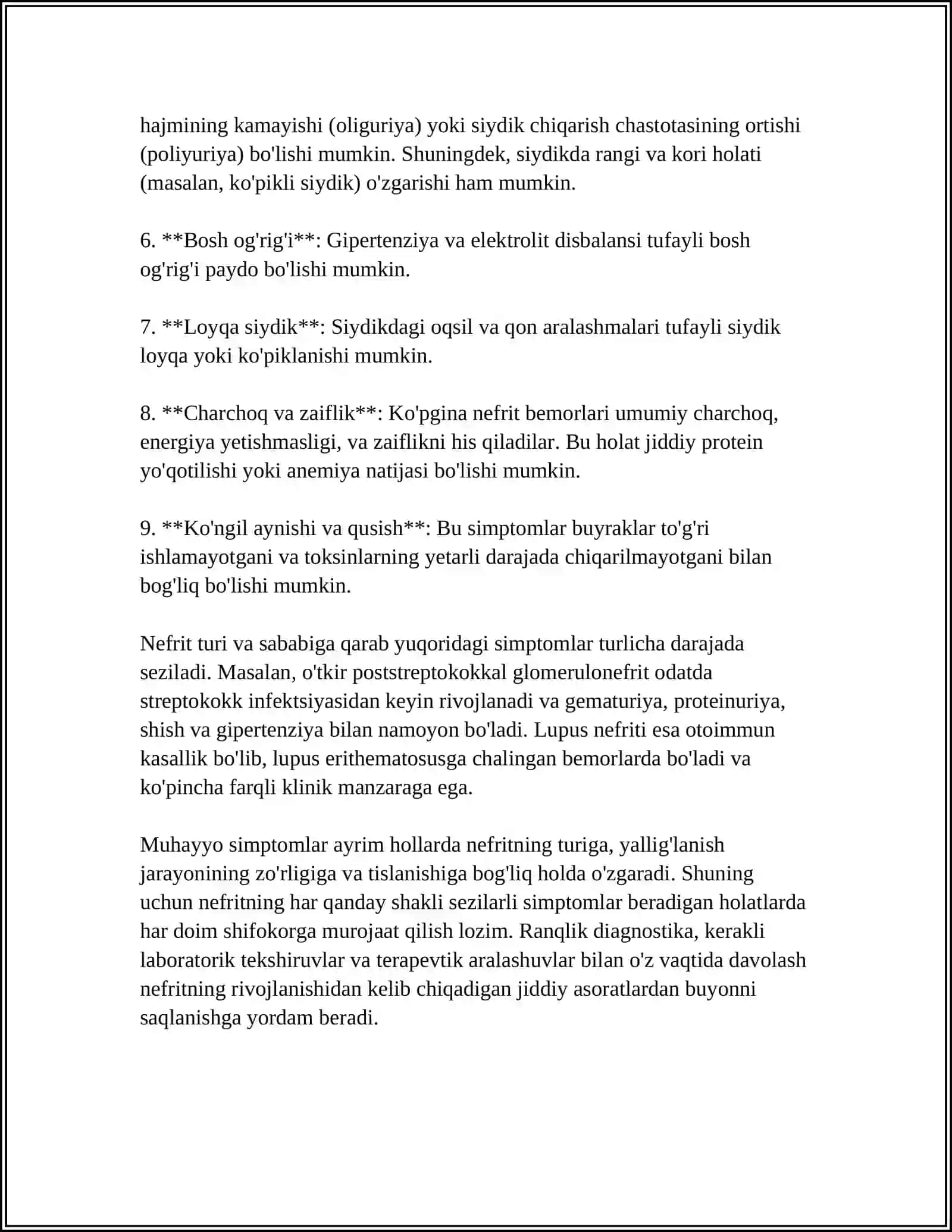 NEFRIT. PIYELONEFRIT. SISTIT. URETRIT. BUYRAK-TOSH KASALLIGI 4
