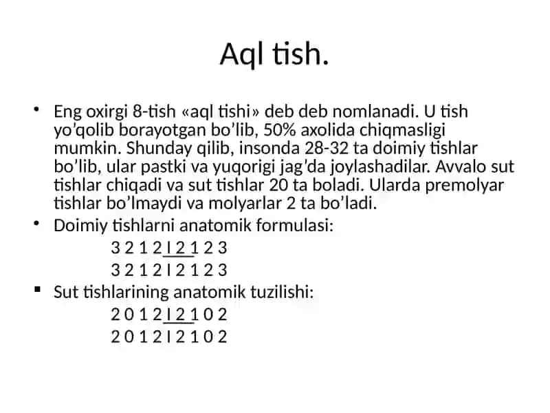tishlarni anatomik tuzilishi 4